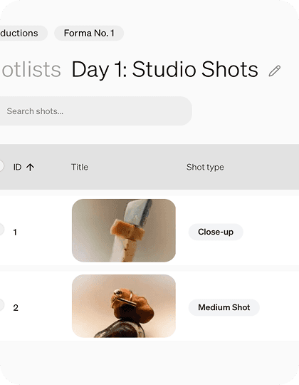 Free shot list maker